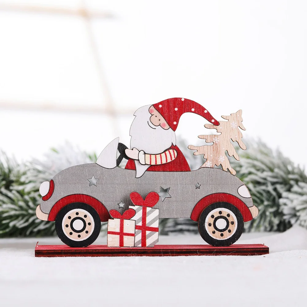 

Christmas Tree Decorations Xmas Santa Claus Wooden Ornament Festival Atmosphere Party Decor Gifts Wood Christmas Ornaments
