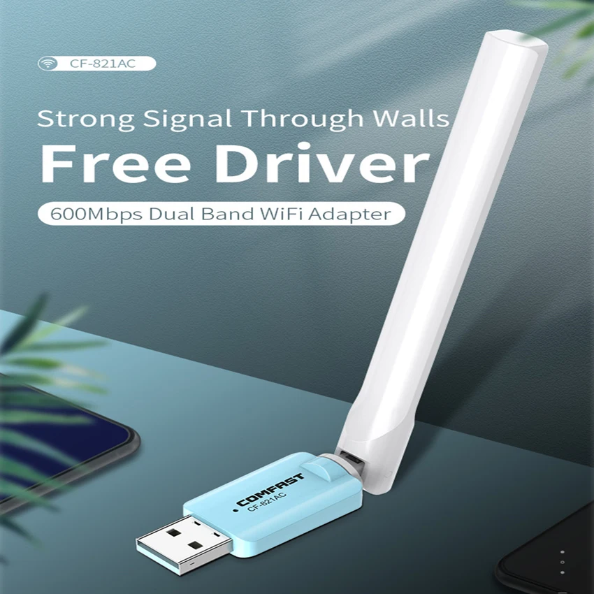 

WIFI Adapter High-gain External Dual Antenna 650M USB2.0 Wireless Network Card Desktop Driver-free WiFi Receiver Transmitter