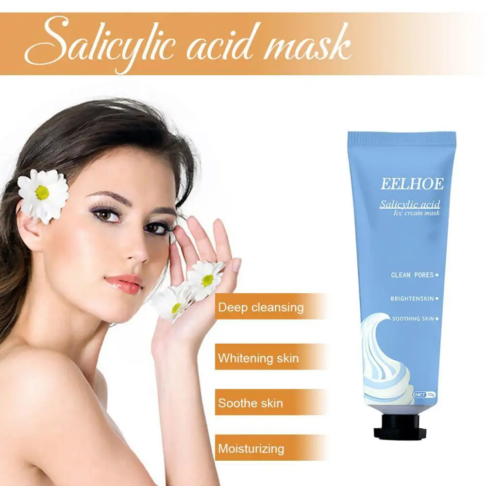 

Salicylic Acid Ice Cream Mask Ultra Cleansing Moisturizing Rough Skin Skin Elasticity Smear Mask Restore Rep C1N4