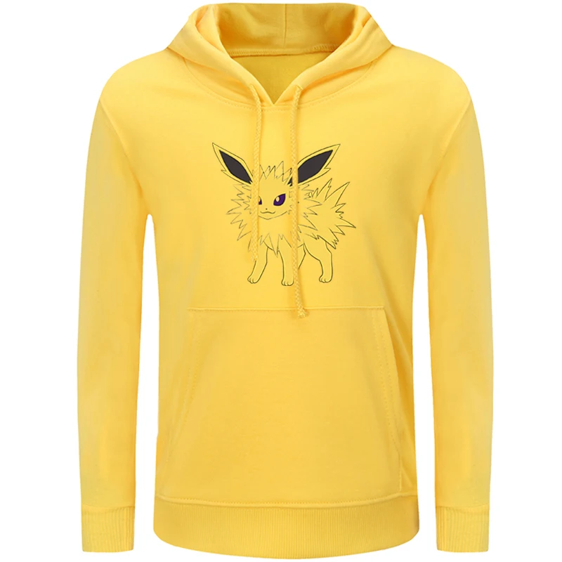 Толстовки с капюшоном рисунком Pokemon Glaceon Jolteon Leafeon Sylveon Детский свитер детский