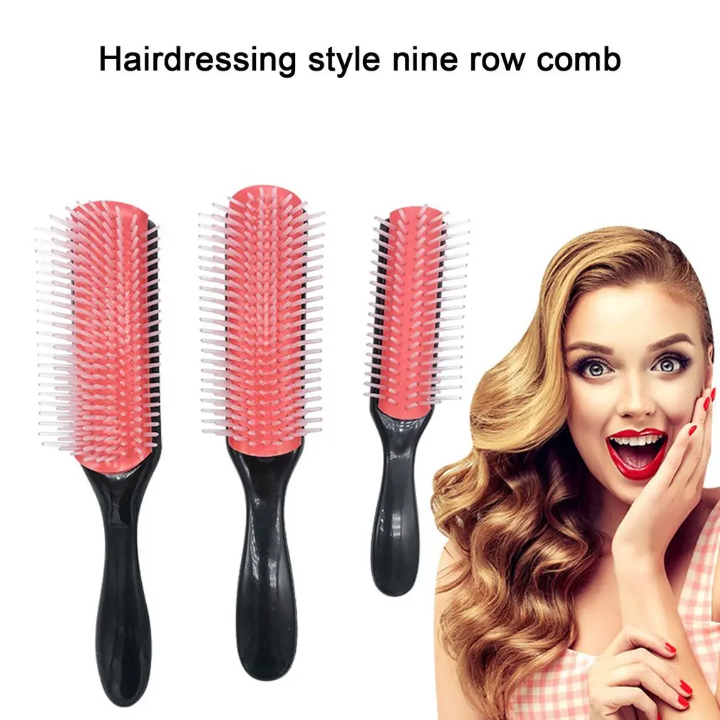 

Salon Stylist Nine-row Comb Massage Comb Air Cushion Straight Hair Comb Detachable Nine-row Comb Hair Salon Hairdressing Tool