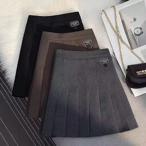 

Женская утепленная короткая юбка, Элегантная трикотажная Мини-юбка в складку, модель A56 на осень и зиму, 2023