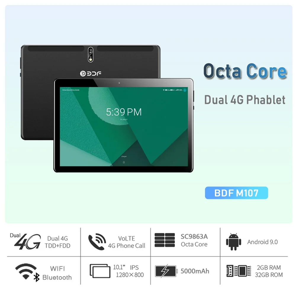 New Tablet Pc 10.1 inch Android 9.0 Tablets Octa Core Google Play 3g 4g LTE Phone Call GPS WiFi Bluetooth Tempered Glass 10 inch