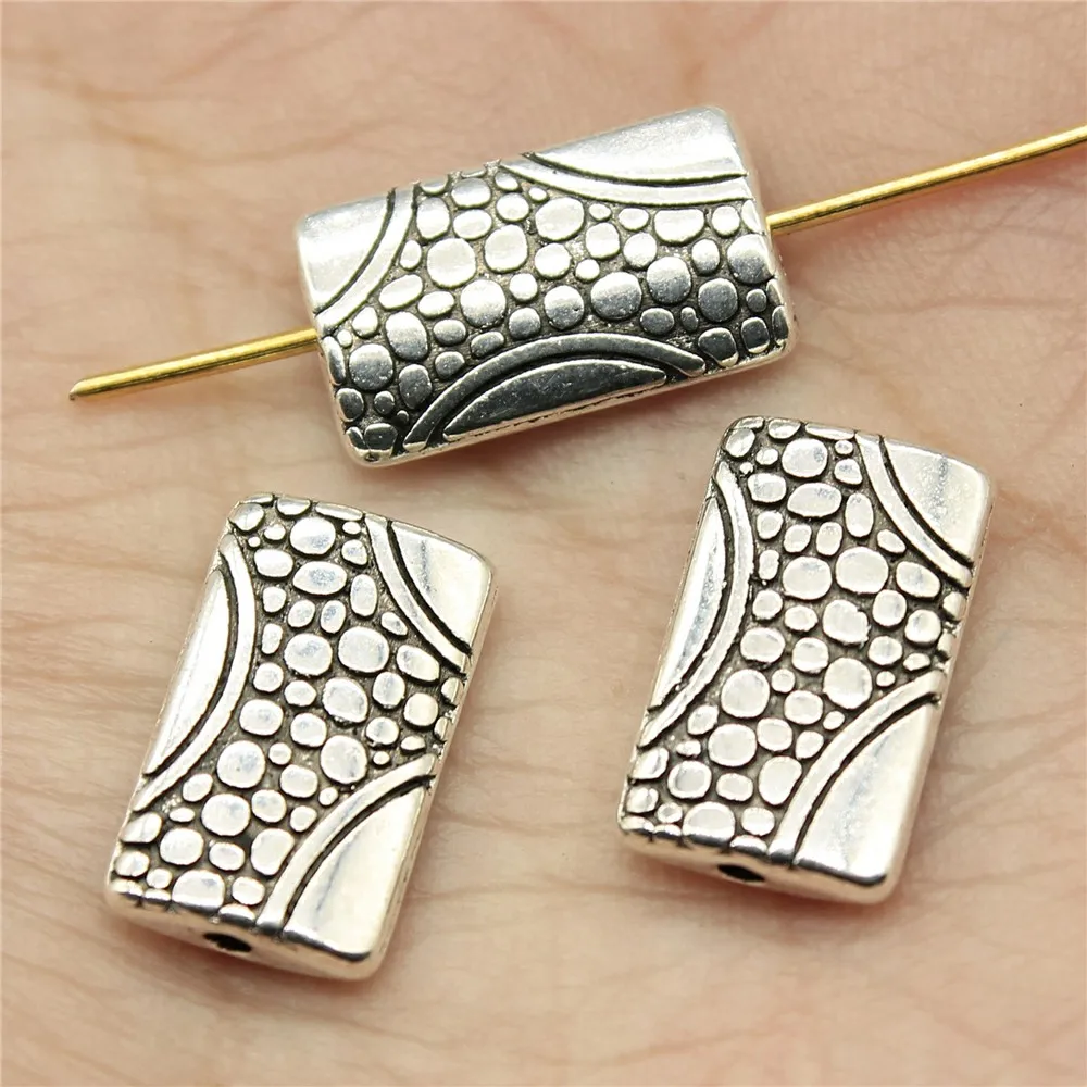 

Sejuani CHARM JEWELRI 5 шт. 15x9x3 мм резные прямоугольные маленькие Проставочные бусины