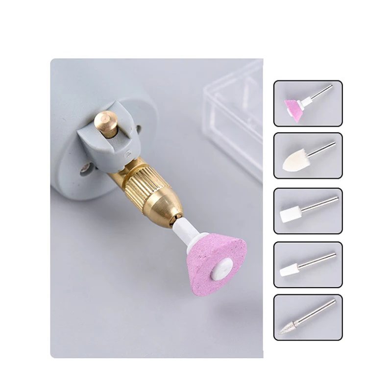 

5 In 1 Professional Nail Files Pedicure Machine Nail Drill Bits Kit Electric Manicure Drill Machine Nail Polishing Mill File