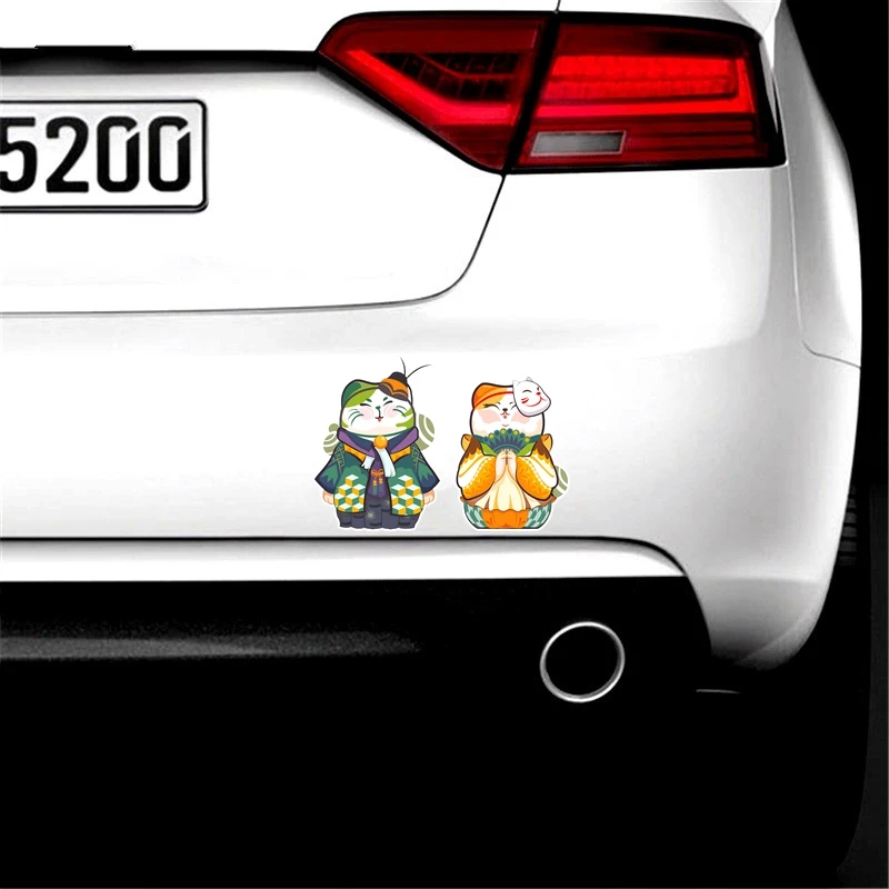 Три Ratels FTC 673 # милая улыбка Neko с капюшоном Китти Кэт автомобиля Стикеры на