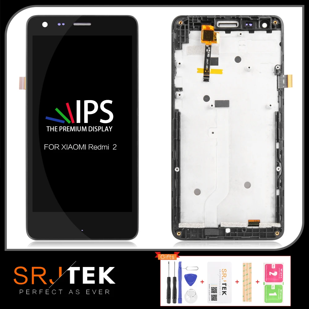 Srjtek 4 7 &quotдисплей для XIAOMI Redmi 2 LCD сенсорный дигитайзер с рамкой замена экрана