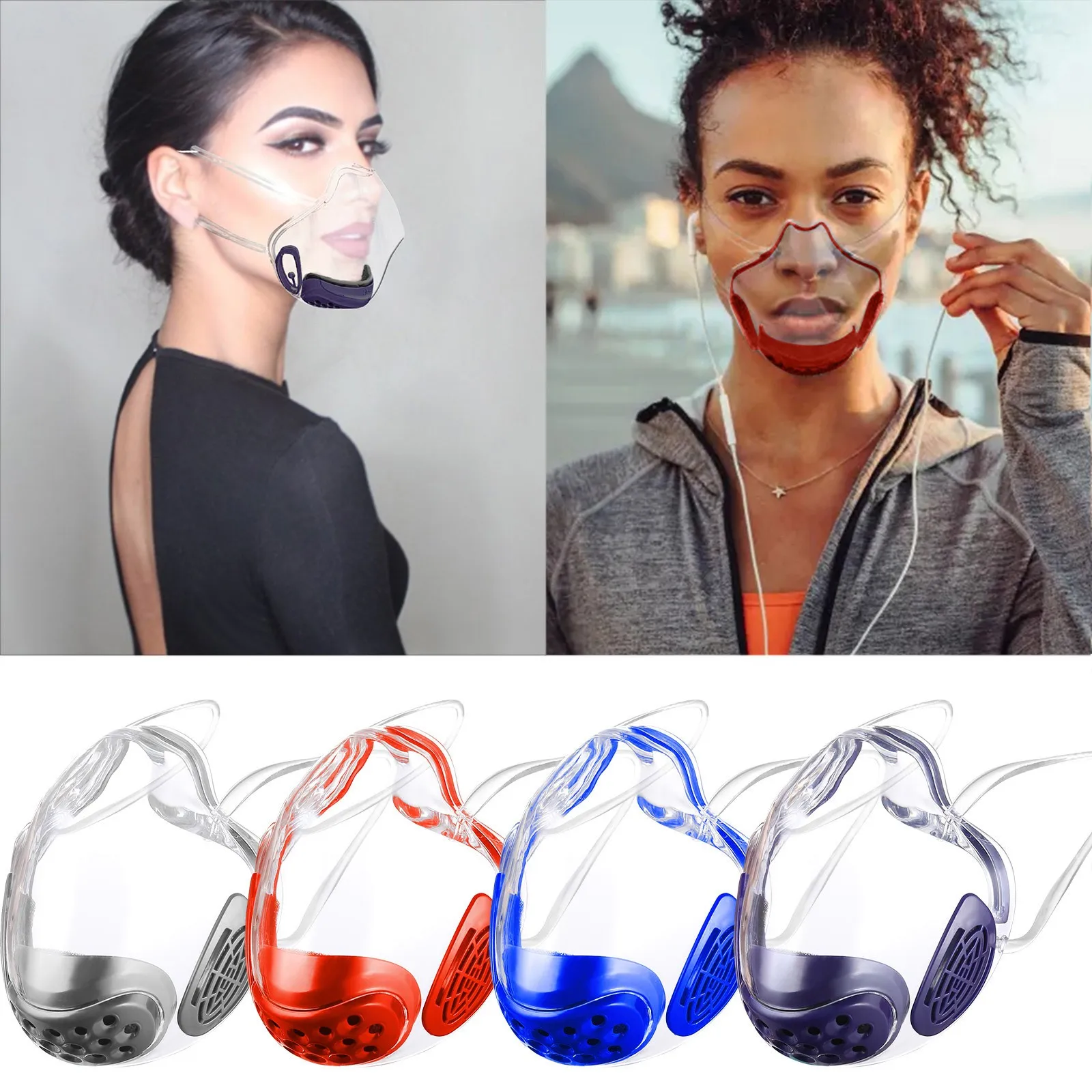 

Plastic Mouth Caps A Radical Alternatives Transparent Face Masque For Color Clear Mouth Masks Mascarillas Halloween cosplay