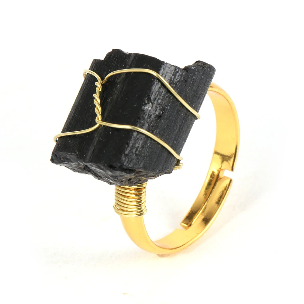 Кольцо с натуральным драгоценным камнем для мужчин и женщин неправильной формы