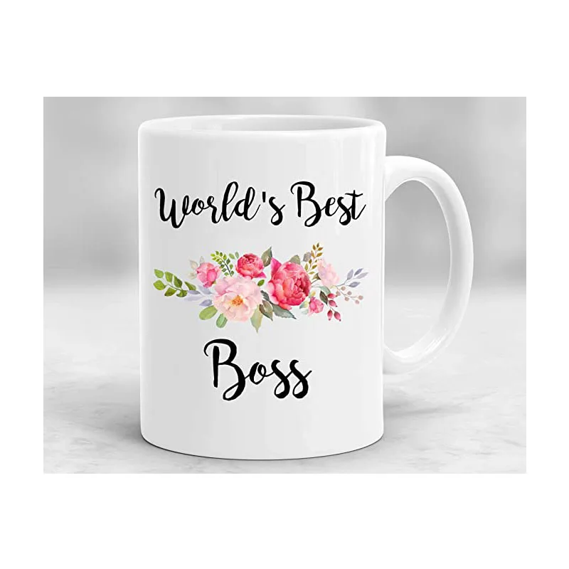 Белая керамическая кружка с цветами для женщин мужчин друзей офисных работников 11 унций|Кружки| |