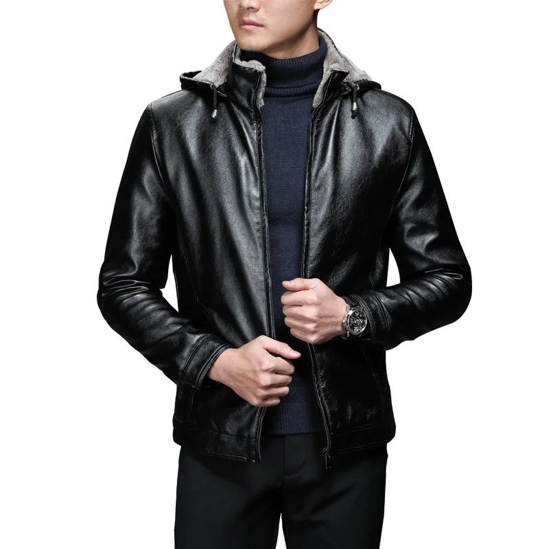 

lambskin Men's fur coat for autumn and winter