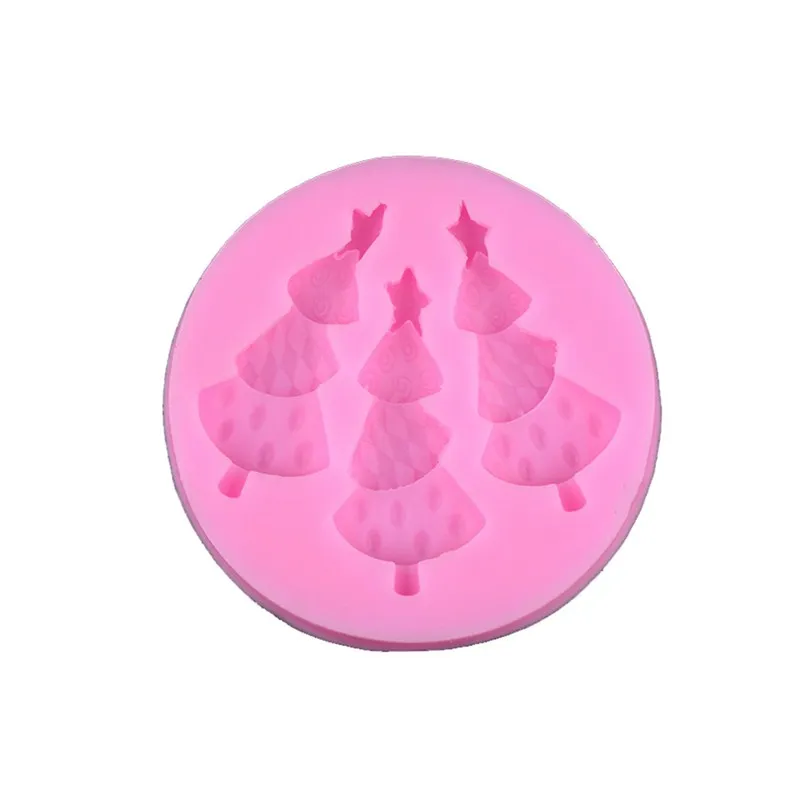 Маленькие силиконовые формы в форме рождественской елки форма для мыла ручной