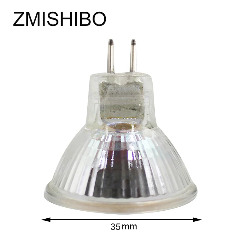 ZMISHIBO 10 шт./лот галогенная лампа MR11 GU5.3 AC/DC12V 220 В 35 Вт 50 Вт затемненные Точечные светильники стекло 35 мм светильник фитинг настенный светильник