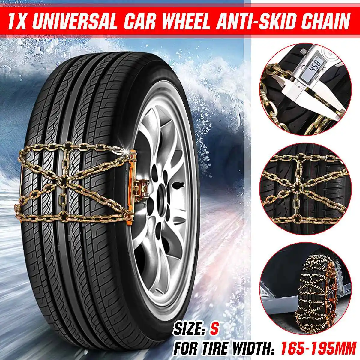 

1/2/3pcs Car SUV Tire Chains Tyre Ice Snow Chains Anti-skid Steel Wheel Chain Safety Driving For Snow Ice Mud Road