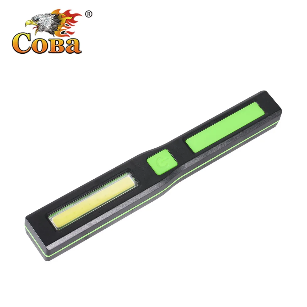 

COBA led portable plastic worklight magnetic cob work lamp waterproof use 3*AAA battery light 3 modes 1000LM with pen clip