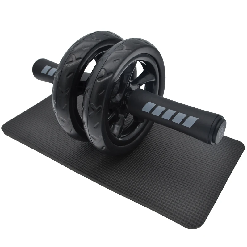 Great-Quality Abs Roller Fitness Equipment 15cm Mute Non-slip Double-Wheel Abdominal Wheel Exercise Ab Work Out Gym Muscle