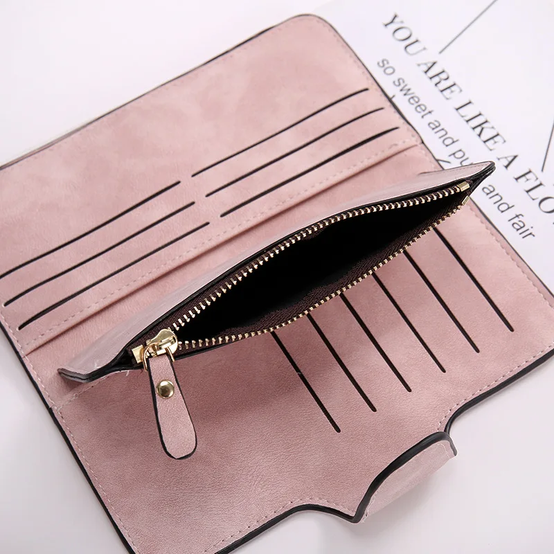 Женские кошельки на молнии Дамские с застежкой держатель для карт удостоверения