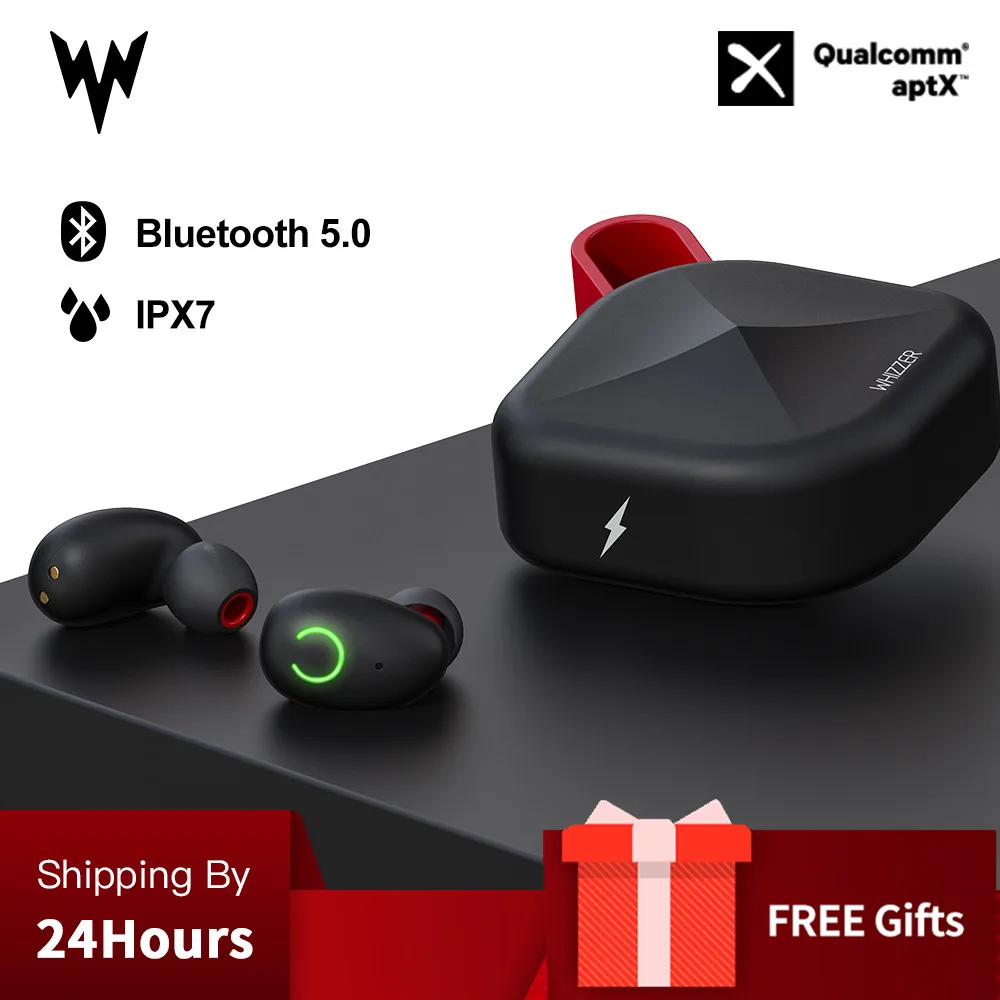 Whizzer B6 беспроводные наушники Bluetooth 5,0 наушники TWS наушники IPX7 водонепроницаемая Поддержка Aptx 45h время воспроизведения для IOS/Android