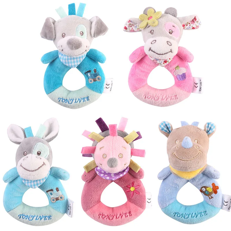 

Baby Rattle Toys Mobiles Plush Toys Stuffed Animal Hand Bell Soft Cute Cartoon Plush Toy Toddler Newborn Baby Toys 0-12 Months