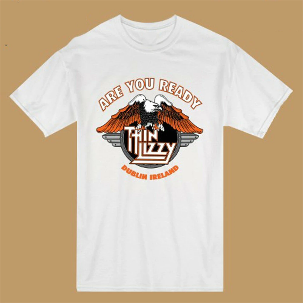 Новинка тонкая мужская белая футболка Lizzy Dublin Ireland Rock Band Legend и женская размер S 3XL
