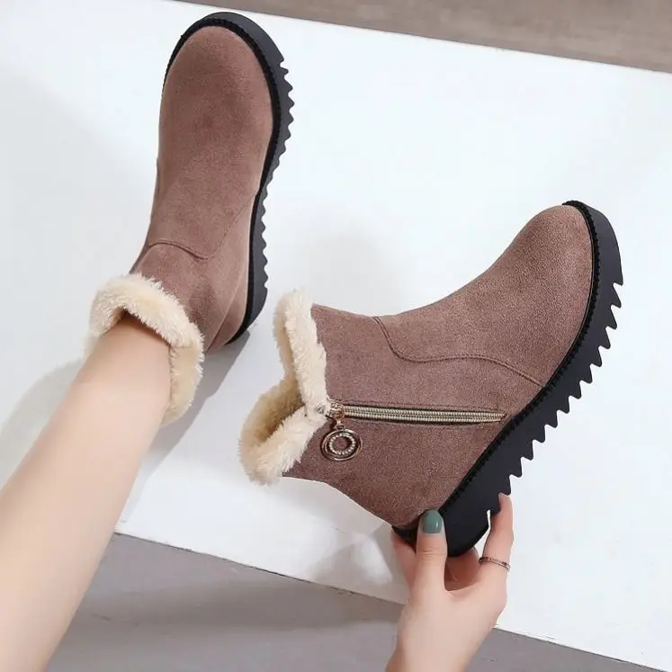 

Women Boots Winter Sneaker Shoes 2021 Warm Plush Snow Boots Cotton Shoes Mid-tube Boots for Women Casual Outdoor Ladies Shoes