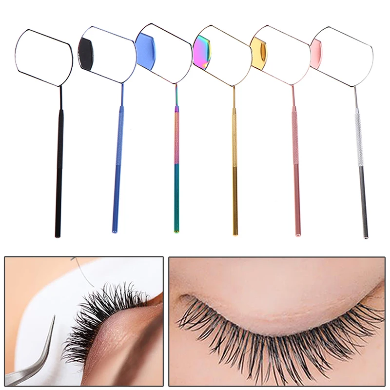 

1PCS Multifunction Checking Mirror Portable Stainless Steel Eyelashes Tools Eyelash Extension Beauty Makeup