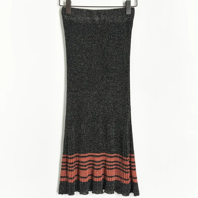 Брендовый Модный Блестящий Женский комплект с юбкой Летняя трикотажная футболка