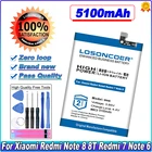 Аккумулятор LOSONCOER BN46 5100 мАч для Xiaomi Redmi Note8 Note 8 Redmi 7 8T Note 6