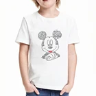 Футболка в стиле Харадзюку с принтом Микки Мауса, мечты чудо будущего, Детская летняя белая футболка с коротким рукавом, Детская Повседневная футболка