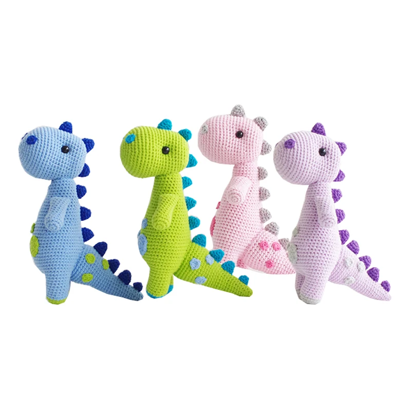 Милый ручной работы динозавр саблеобразный зуб Дракон вязальная игрушка подарок