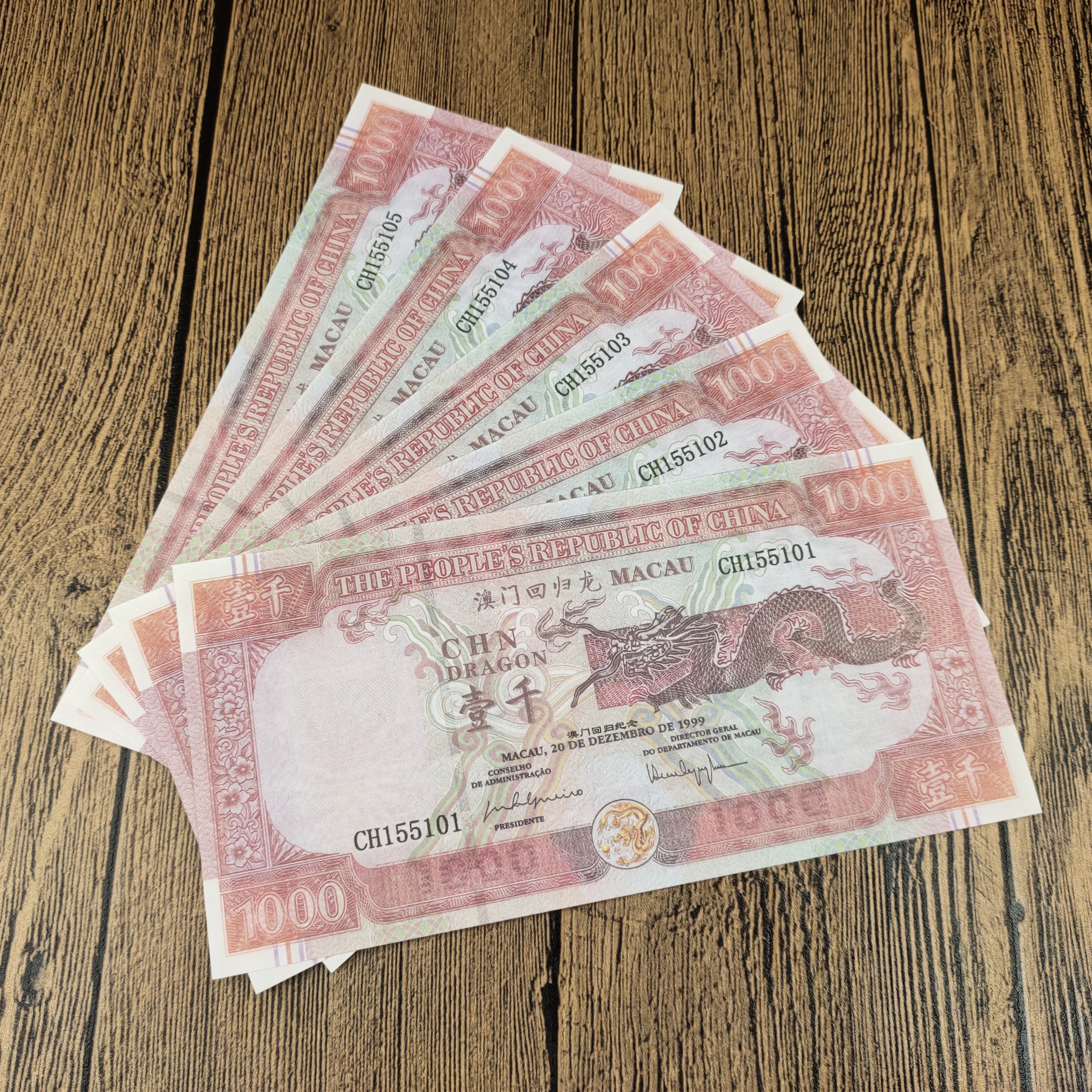 10 шт. китайские банкноты в виде драконов маоки одна тысячи долларов оригинальные
