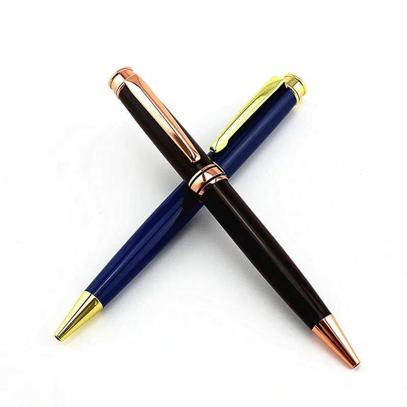 

High-end metal engraved ballpoint pen rotating core pen G2 refill ballpoint pen oily pen stainless steel business pen