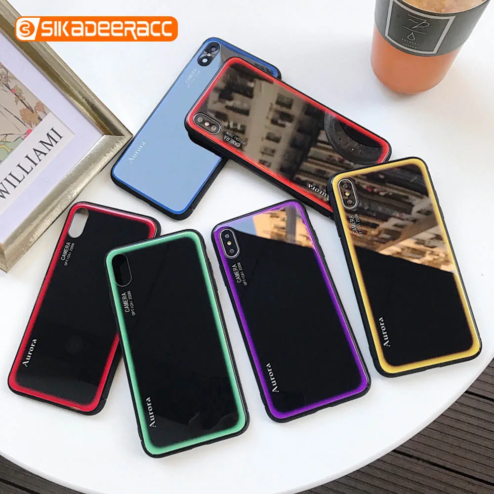 Чехол для телефона из закаленного стекла iPhone 6 6S 7 8 plus X XR XS Max прикрепляющийся к