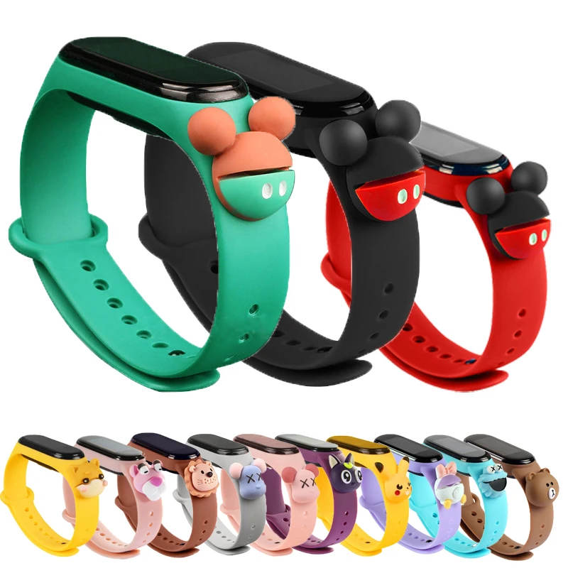 

Creative Doll Children's Cartoon Strap for Mi Band 5 6 Adjustabl Present Replacement Band for Mi Band 3 4 Wristband Bracelet