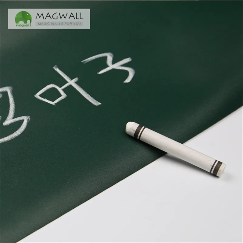 Magnetic double-layer writing board 0.9*2m dark dust free chalk drawing wallpaper chalkboard