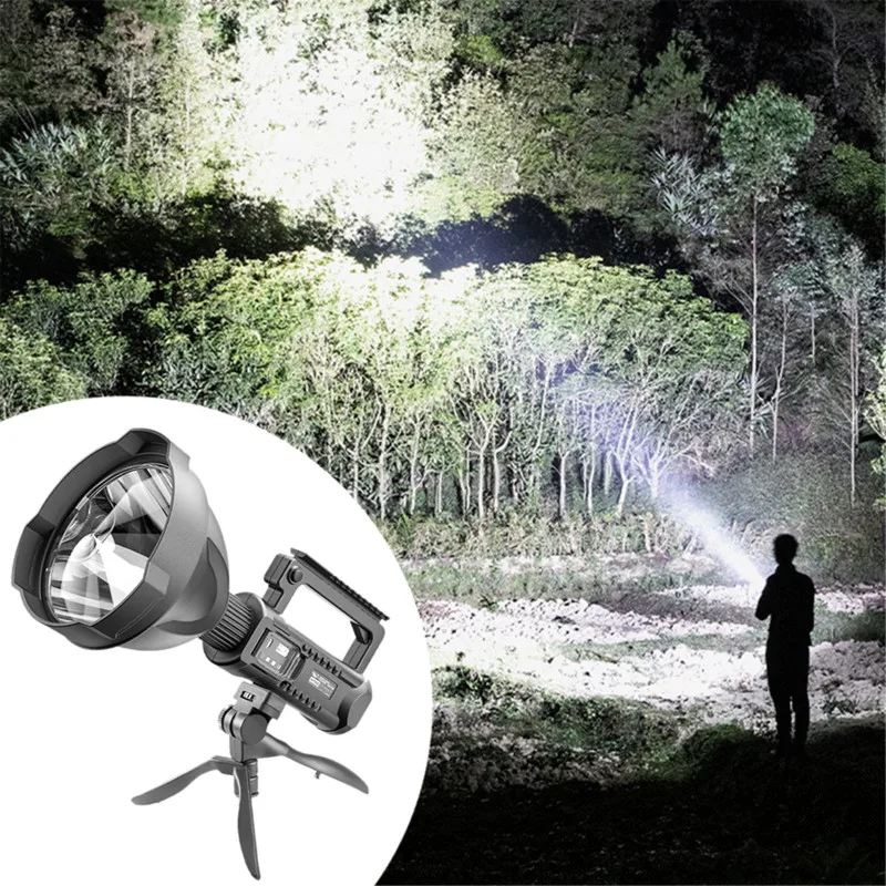 

Super Bright LED Portable Spotlights Flashlight Searchlight with P70.2 Lamp Bead Mountable Bracket Suitable for Expeditions,etc.