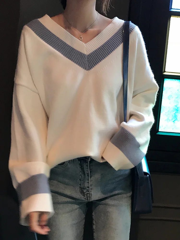 

CMAZ 2021 Autumn Winte Sweater Women Tops Knitted Pullover Korean Style Cardigan Soft Warm Pull Thick Outwear