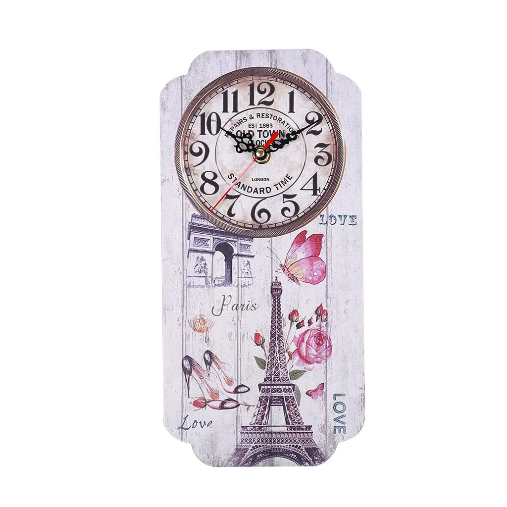 Квадратные настенные часы в европейском стиле ретро украшение для дома и