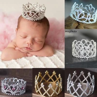 infant girl party princess tiara with rhinestone crown newborn photography props accessorie headband baby photo shoot fotografia