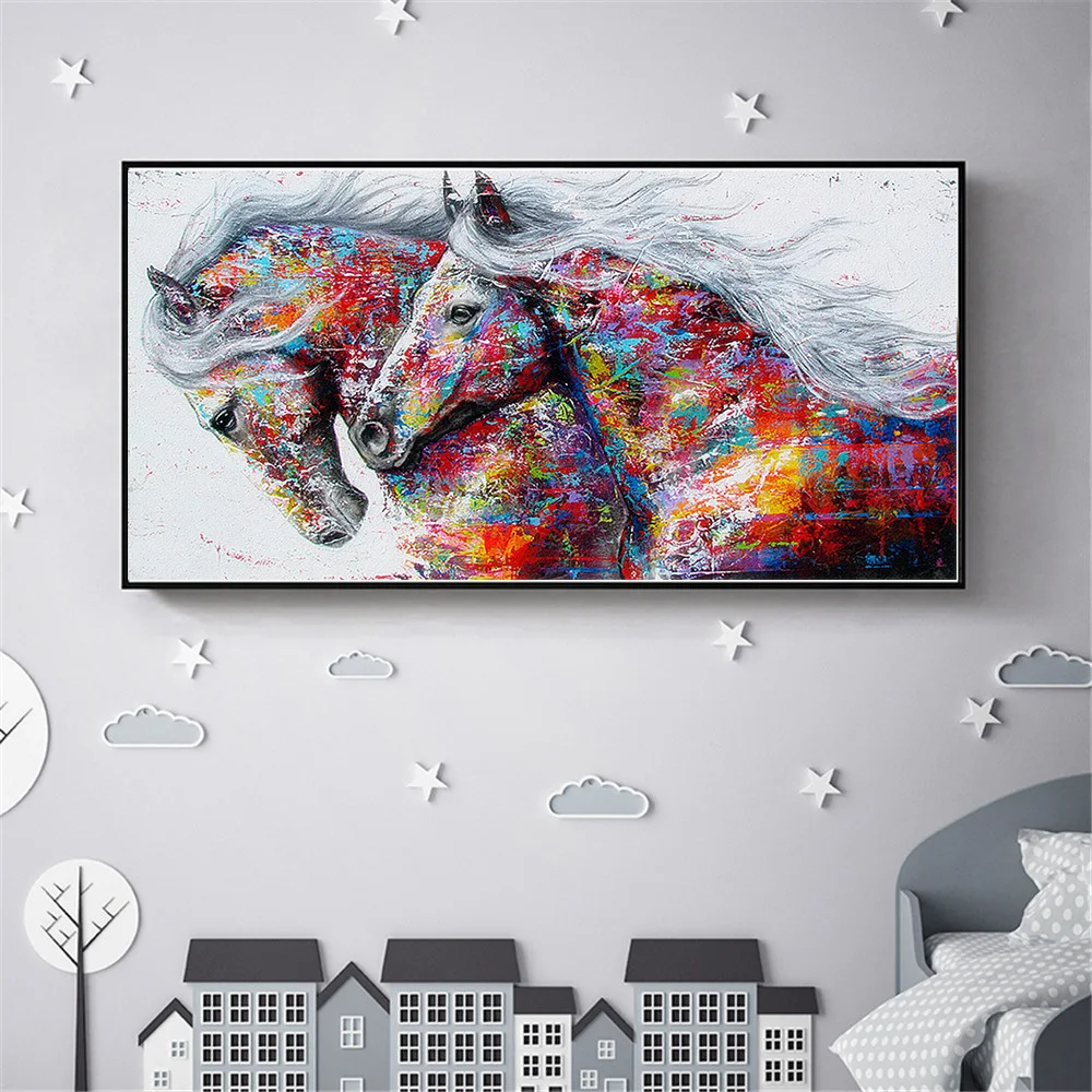 

Квадратная/круглая алмазная живопись Huacan 5D, вышивка «Лошадь», домашний декор