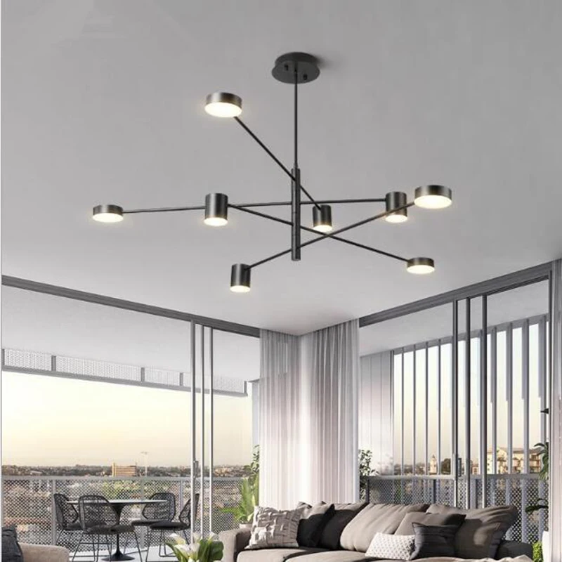 

Белые люстры Nordic 10 подставок дизайн Спальня жизни Обеденная Кухня светильник светодиодный светильники люстры ресторан огни