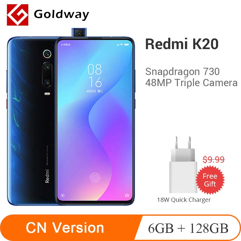 Xiaomi Redmi K20 смартфон с восьмиядерным процессором Snapdragon 730 ОЗУ 6 ГБ ПЗУ 128
