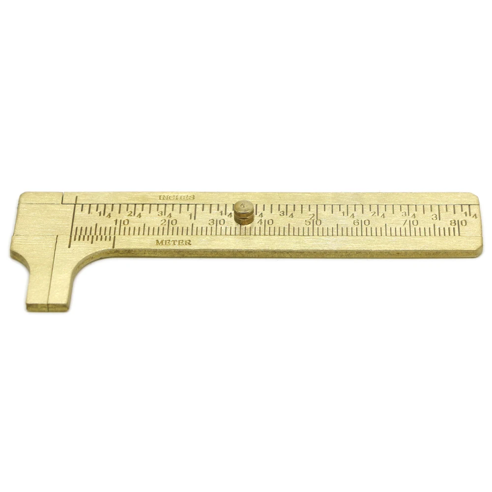 

Solid Brass Ruler Sliding Gauge Vernier Caliper Single Double Scales Measuring