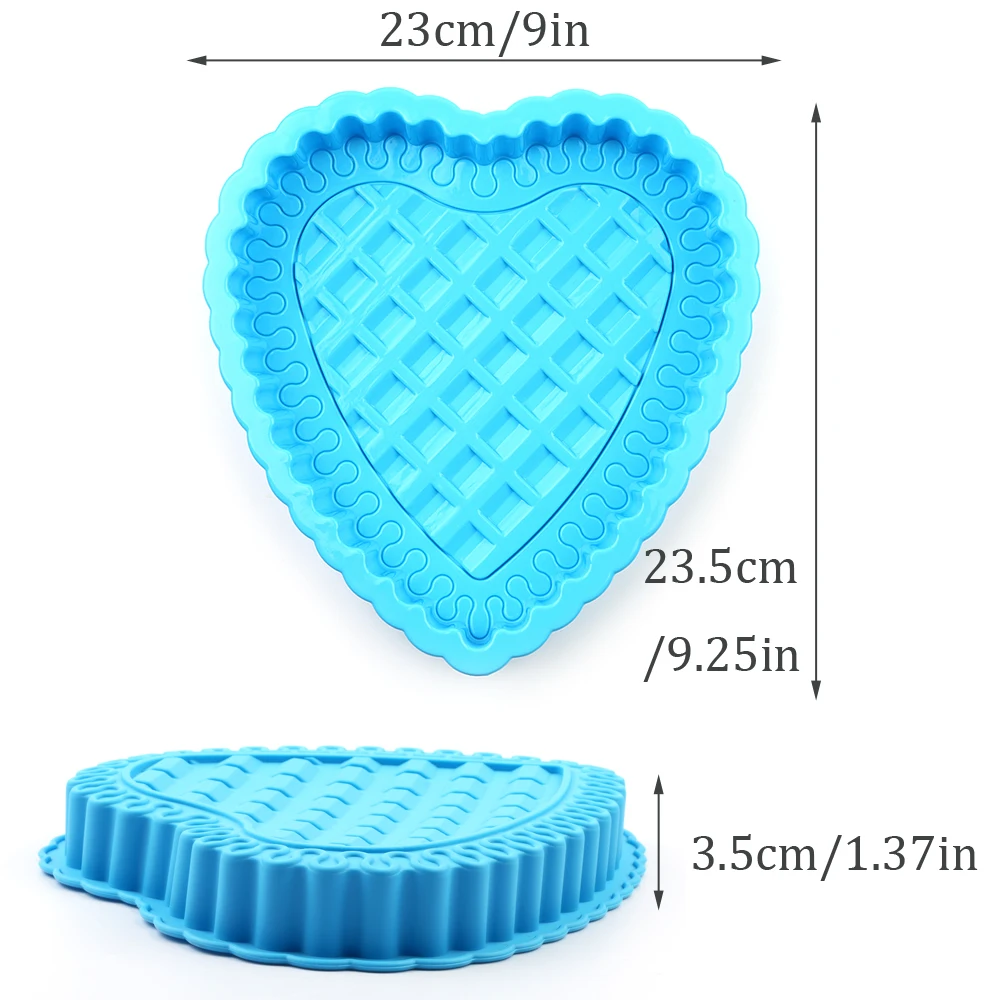 AILEHOPE Silicone Cake mold big heart shaped silicone cake bakeware molds For Cookies Fondant Candy DIY Molds | Дом и сад