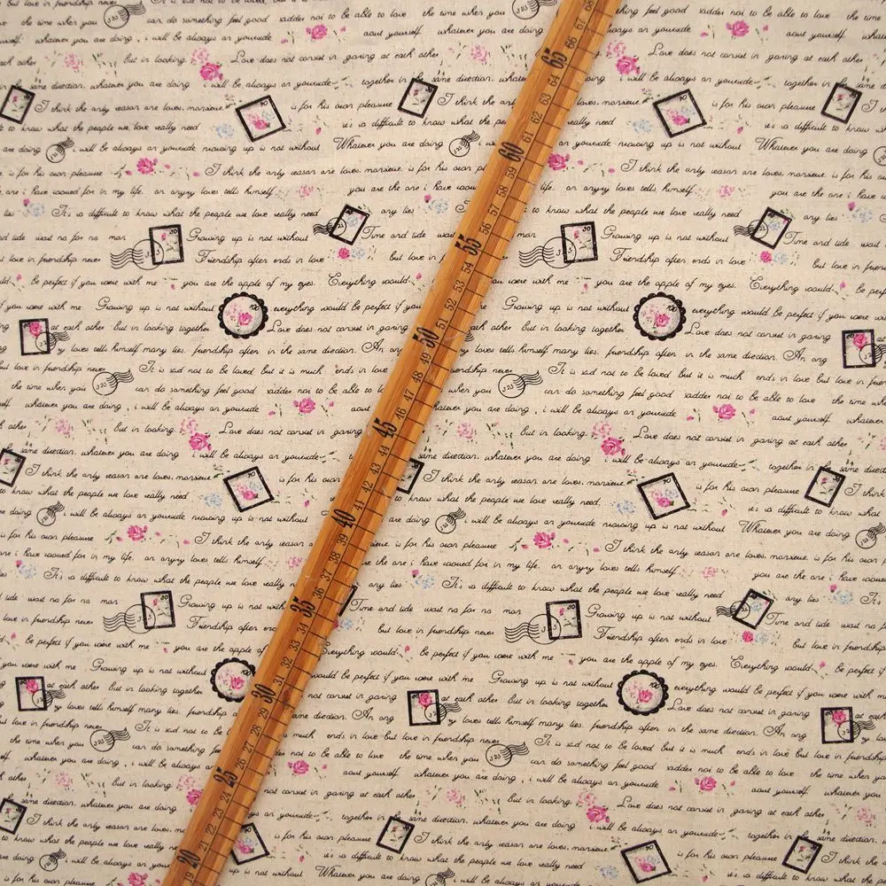 Хлопковая льняная ткань для рукоделия постельного белья сумки шитья занавесок с