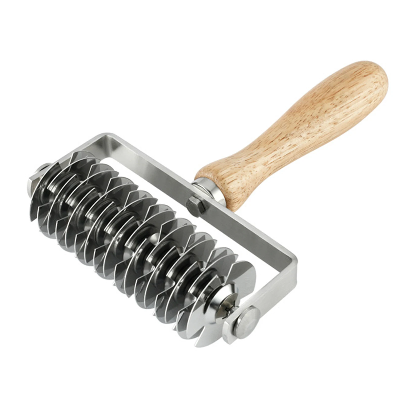 

Stainless Steel For Kitchen Wood Handle Lattice Pizza Roller Cutter Cooking Bread Practical Bakeware Baking Tool Heat Resistant