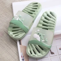 home bathroom leakage slippers female summer home anti slip soft sole parent child slippers breathable indoor couple slippers