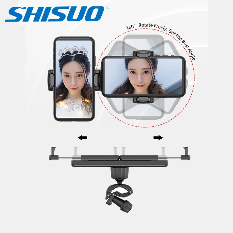 

Multifunctional Phone Clamp Phone Pad Clip Car Phone Holder Live Stand with Tube Clip for Phone Pad in Car On Bicycle