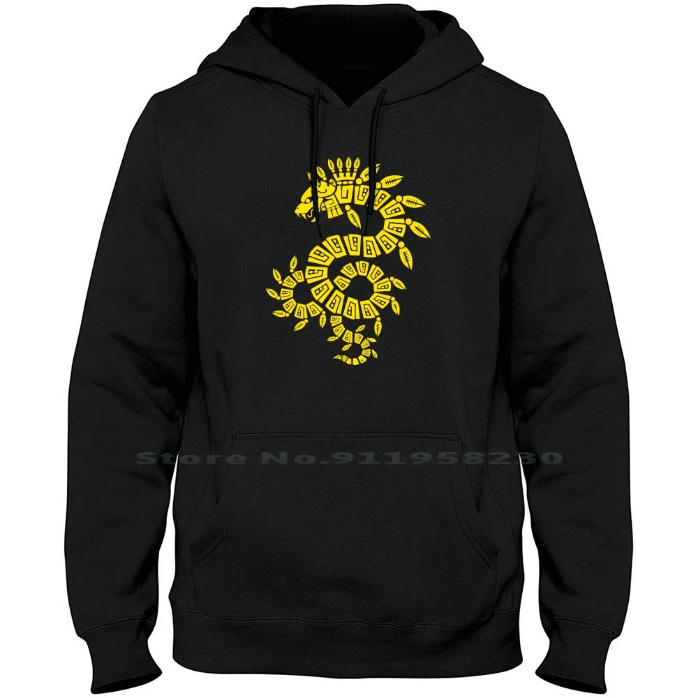 

Tribal Yellow Dragon Hoodie Sweater Cotton Typography Classic Cartoon Yellow Horror Quotes Parody Dragon Video Music Movie Game