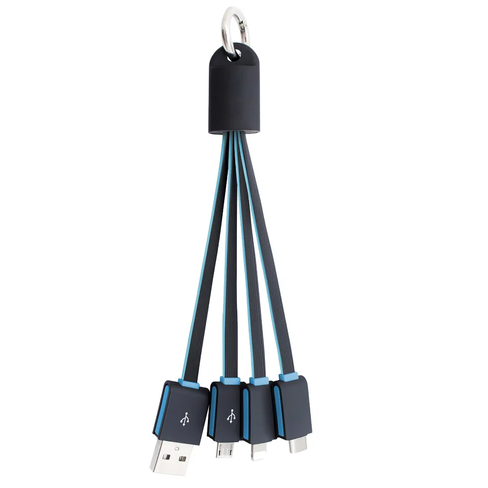 Светящийся брелок 3 в 1 Micro USB Type C зарядный кабель гитара дизайн Дата для iphone